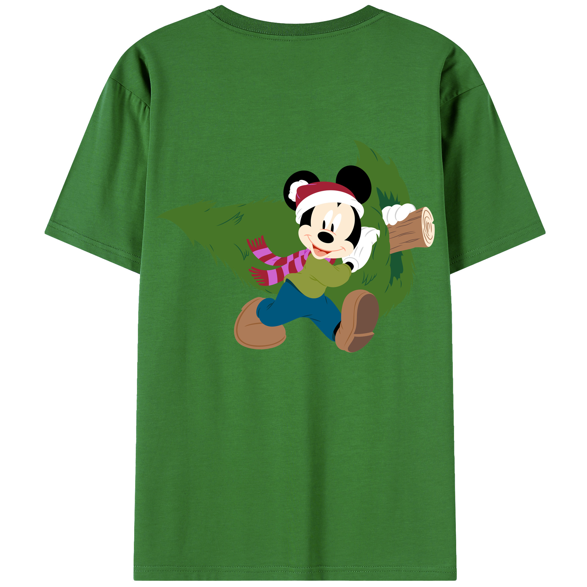 （画像用） ミッキーマウス Mickey Mouse レディース半袖Tシャツ(バックプリント)